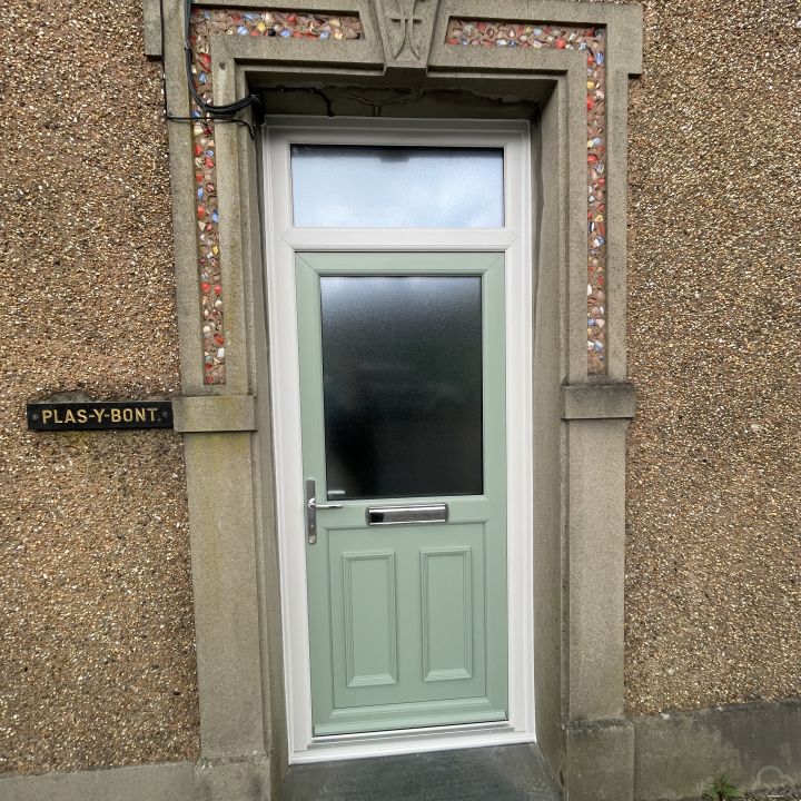 Green upvc door and window